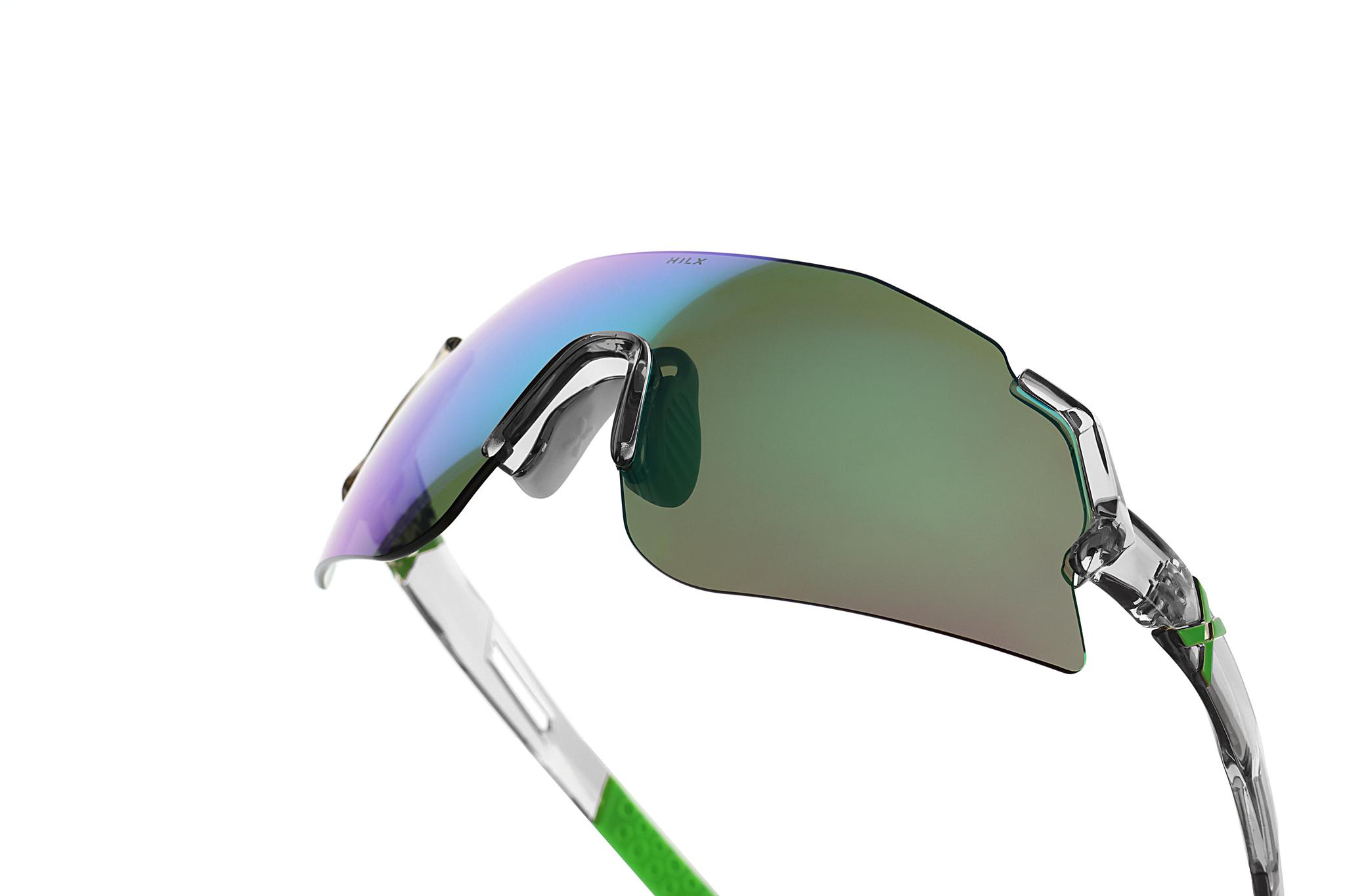 Купить Спортивные очки с диоптриями HILX Savage 2.0 Shiny Crystal Grey Green / Green Mirror Lens, rx-562/hsa05408-sv5gn14 7ft.ru в интернет магазине Семь Футов