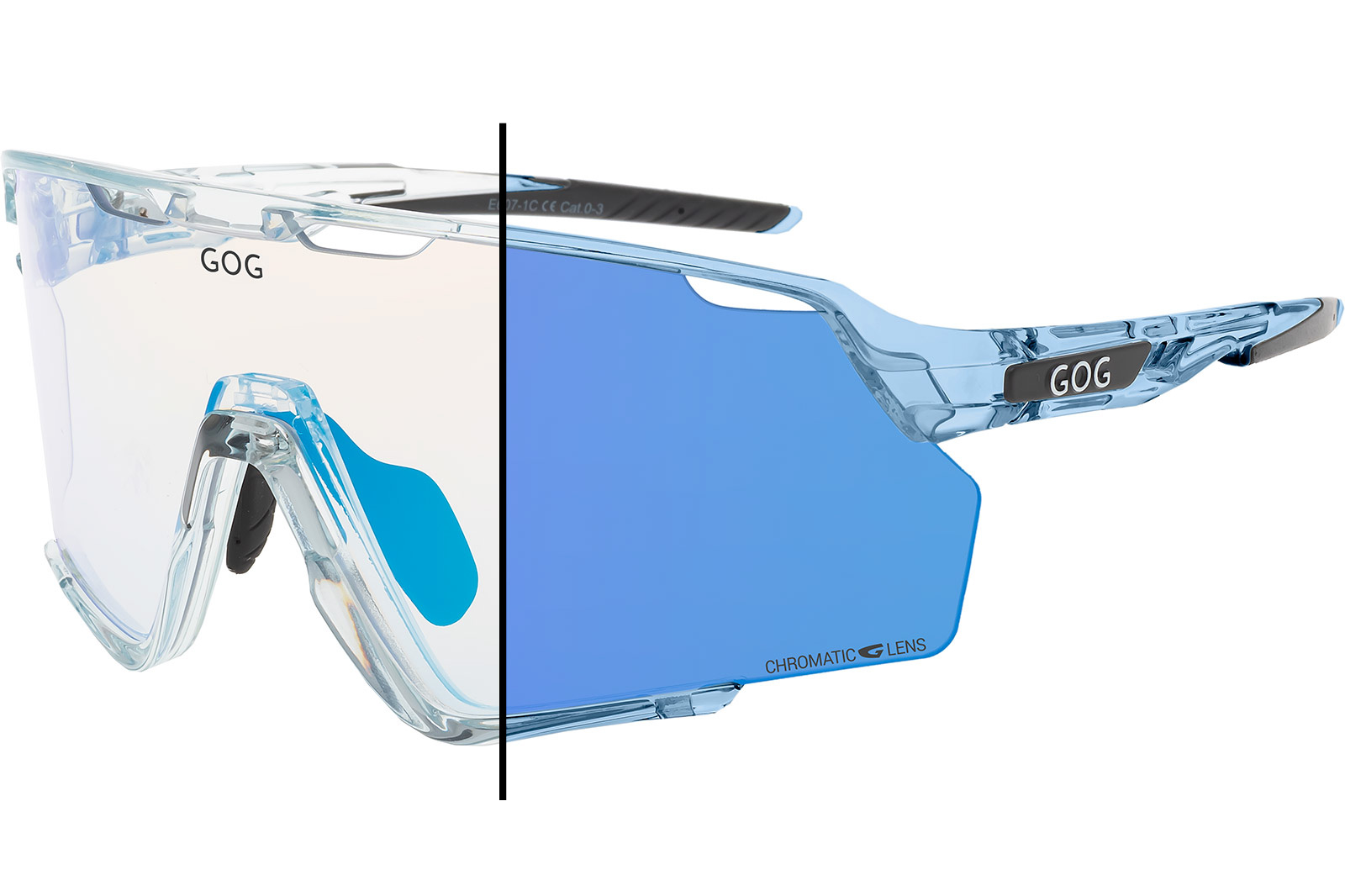 Купить Спортивные очки с диоптриями GOG Prometheus / Photochromic Blue/Black / Reflex Blue, rx-960/e607-1c 7ft.ru в интернет магазине Семь Футов