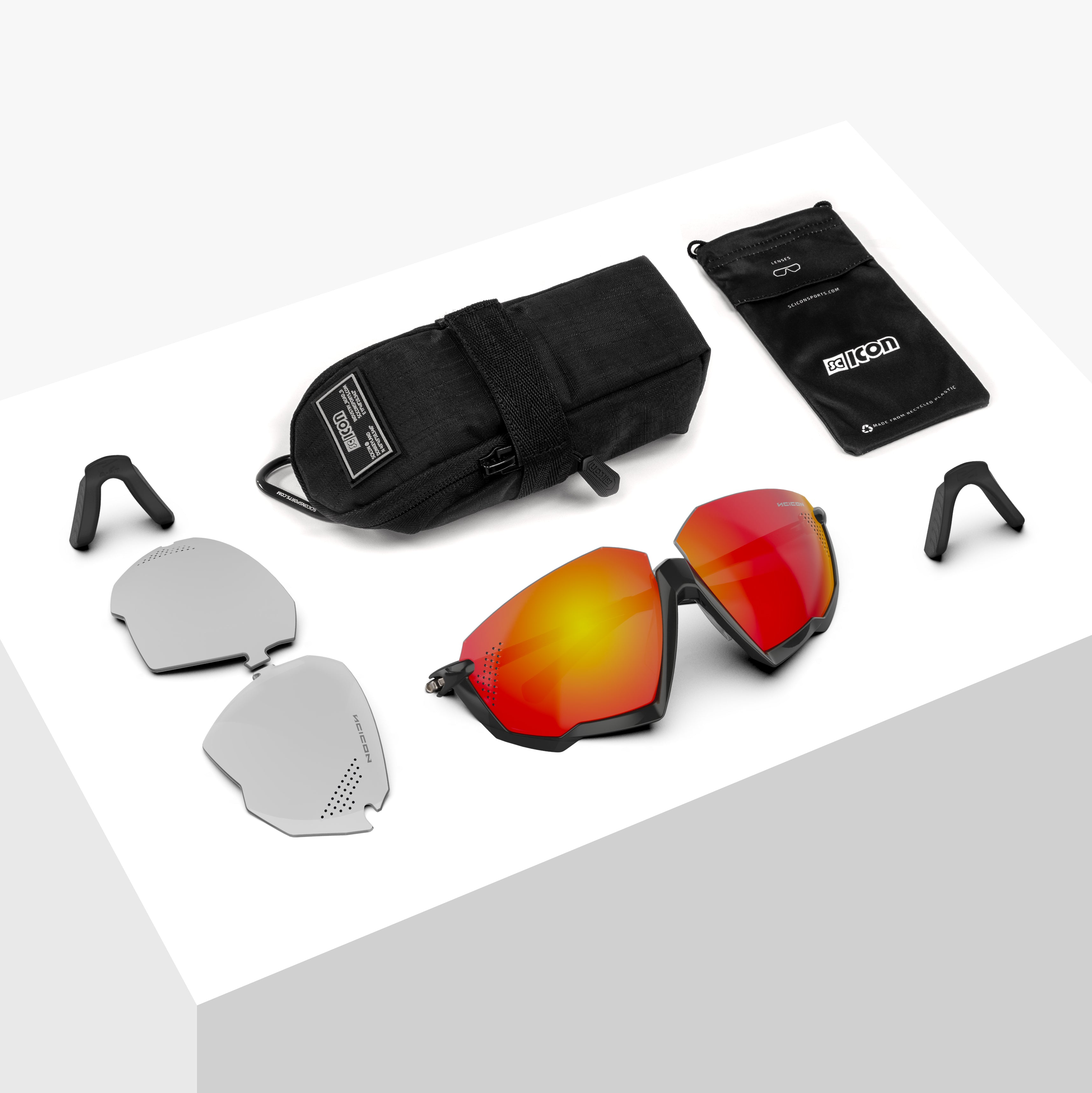 Купить Спортивные очки Scicon Aerojet Titanium Sunglasses Metal Black Multi Mirror Red + Rain Clear Lenses, ey400620 7ft.ru в интернет магазине Семь Футов