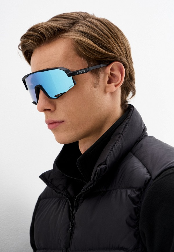 Купить Спортивные очки с диоптриями 100% Slendale / Matte Black / HiPER Blue Multilayer Mirror, rx-018/60057-00003 7ft.ru в интернет магазине Семь Футов