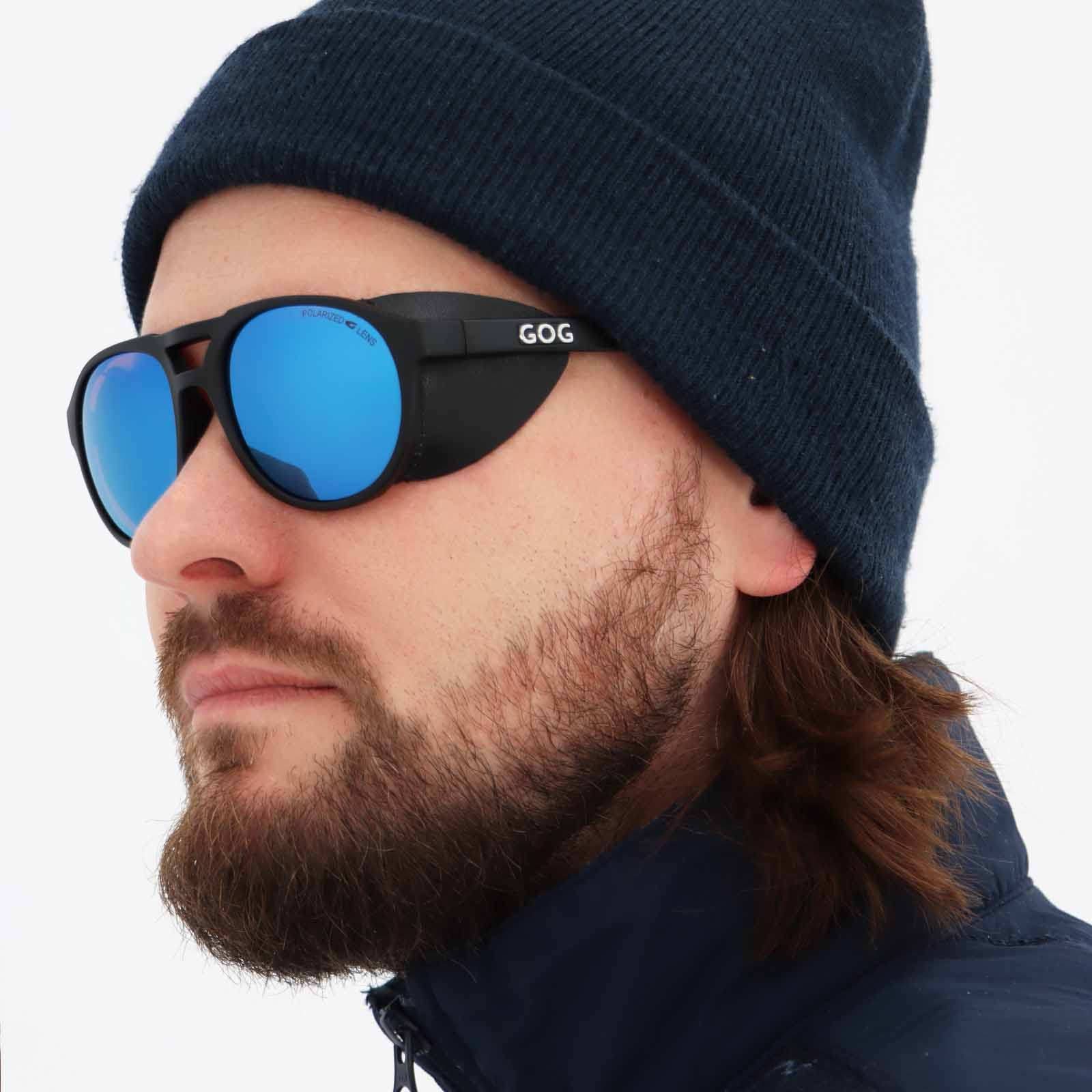 Купить Спортивные очки GOG Nanga / Matt Black / Polarized Reflex White-Blue, e410-2p 7ft.ru в интернет магазине Семь Футов