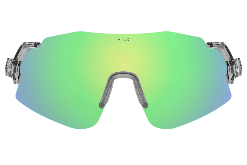 Купить Спортивные очки с диоптриями HILX Savage 2.0 Shiny Crystal Grey Green / Green Mirror Lens, rx-562/hsa05408-sv5gn14 7ft.ru в интернет магазине Семь Футов