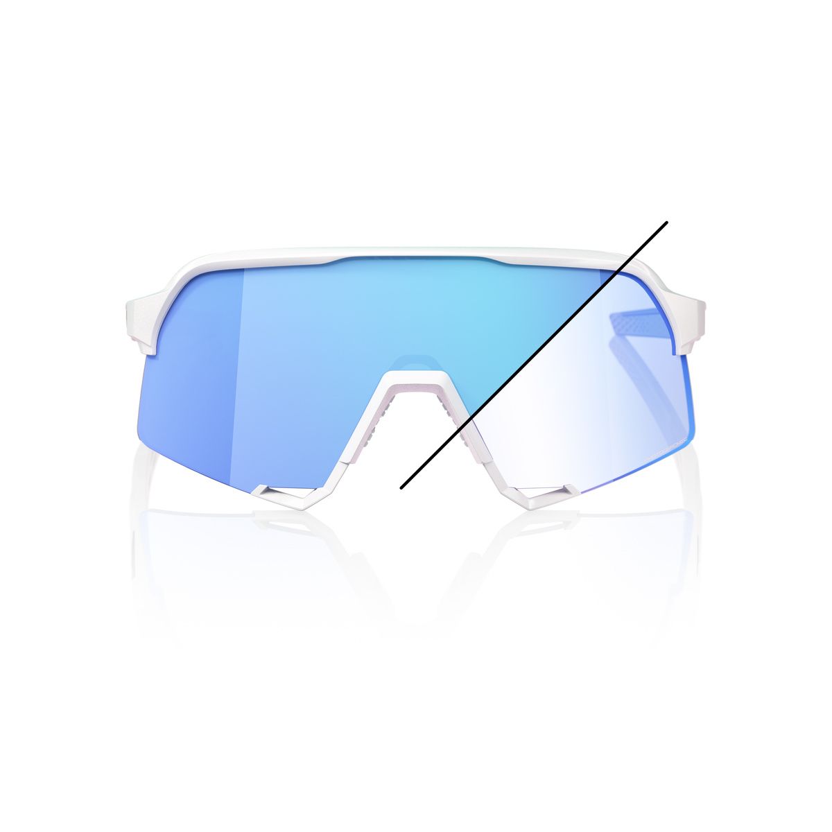 Купить Спортивные очки 100% S3 LE Bastille - Pearl White Glitter - Blue Mirror Photochromic Lens, 60005-00041 7ft.ru в интернет магазине Семь Футов
