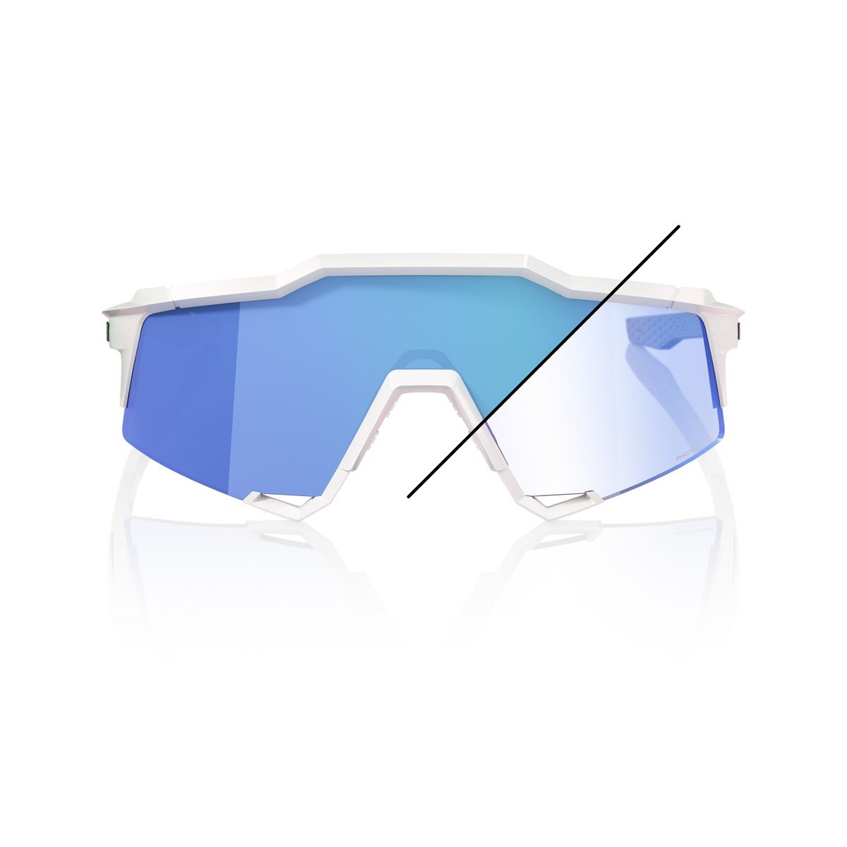 Купить Спортивные очки 100% SPEEDCRAFT LE Bastille - Pearl White Glitter - Blue Mirror Photochromic Lens, 60007-00038 7ft.ru в интернет магазине Семь Футов