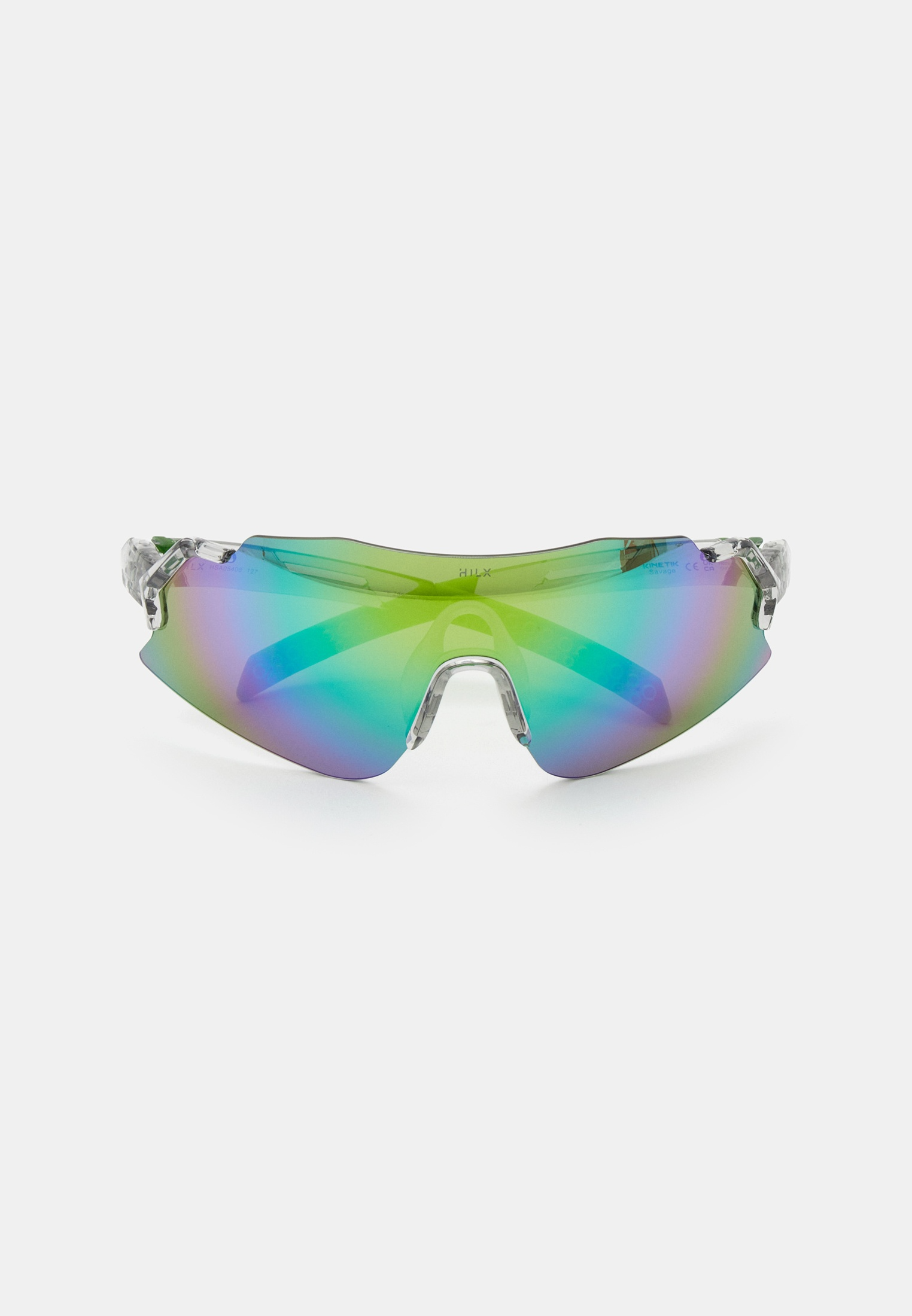 Купить Спортивные очки HILX Savage 2.0 Shiny Crystal Grey Green / Green Mirror Lens, hsa05408-sv5gn14 7ft.ru в интернет магазине Семь Футов