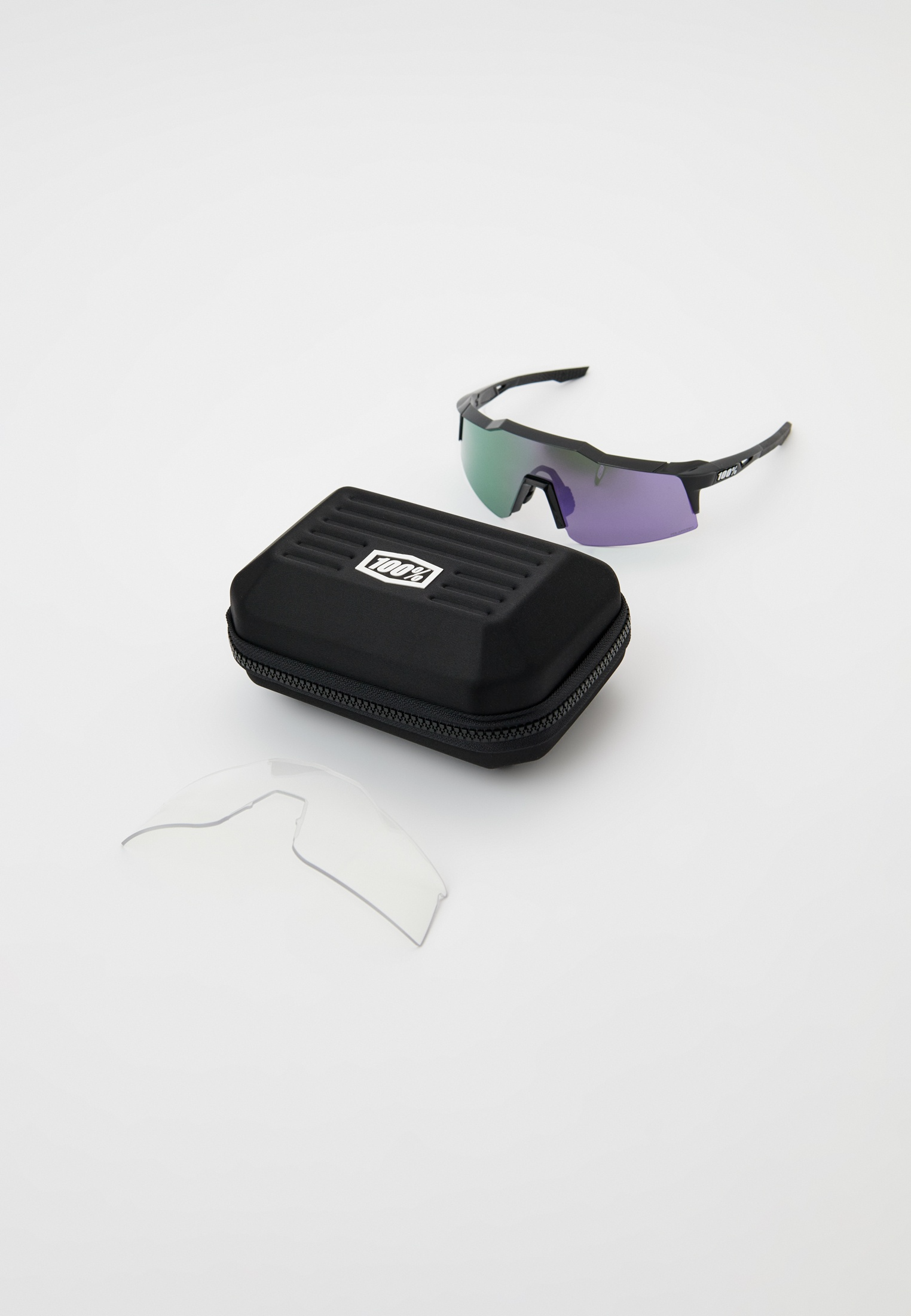 Купить Спортивные очки с диоптриями 100% SPEEDCRAFT SL Polished Black - HiPER Lavender Mirror Polarized Lens, rx-056/60008-00025 7ft.ru в интернет магазине Семь Футов
