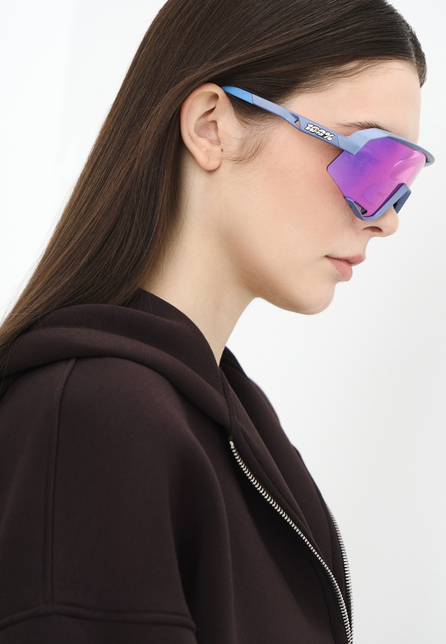 Купить Спортивные очки с диоптриями 100% SLENDALE Satin Storm Metallic - Purple Mirror Lens, rx-018/60057-10017 7ft.ru в интернет магазине Семь Футов