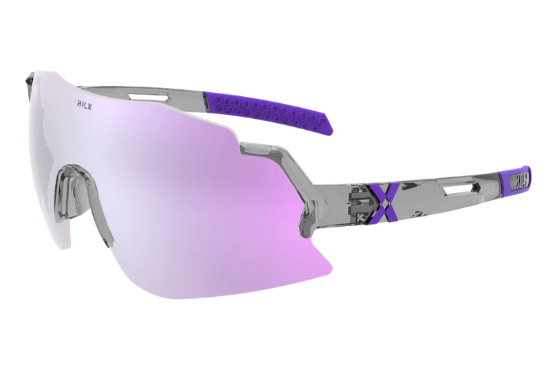 Купить Спортивные очки HILX Savage 2.0 Shiny Crystal Grey Purple / Photochromic Purple Mirror Lens, hsa05407-sv5xph12 7ft.ru в интернет магазине Семь Футов