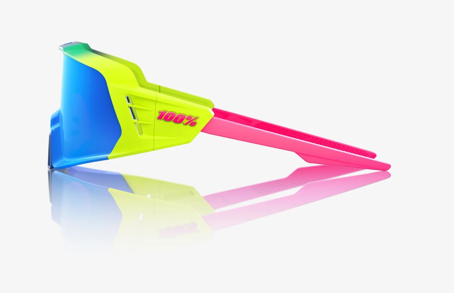 Купить Спортивные очки 100% KORBIN X Satin Neon - Blue Mirror Lens, 60064-00006 7ft.ru в интернет магазине Семь Футов
