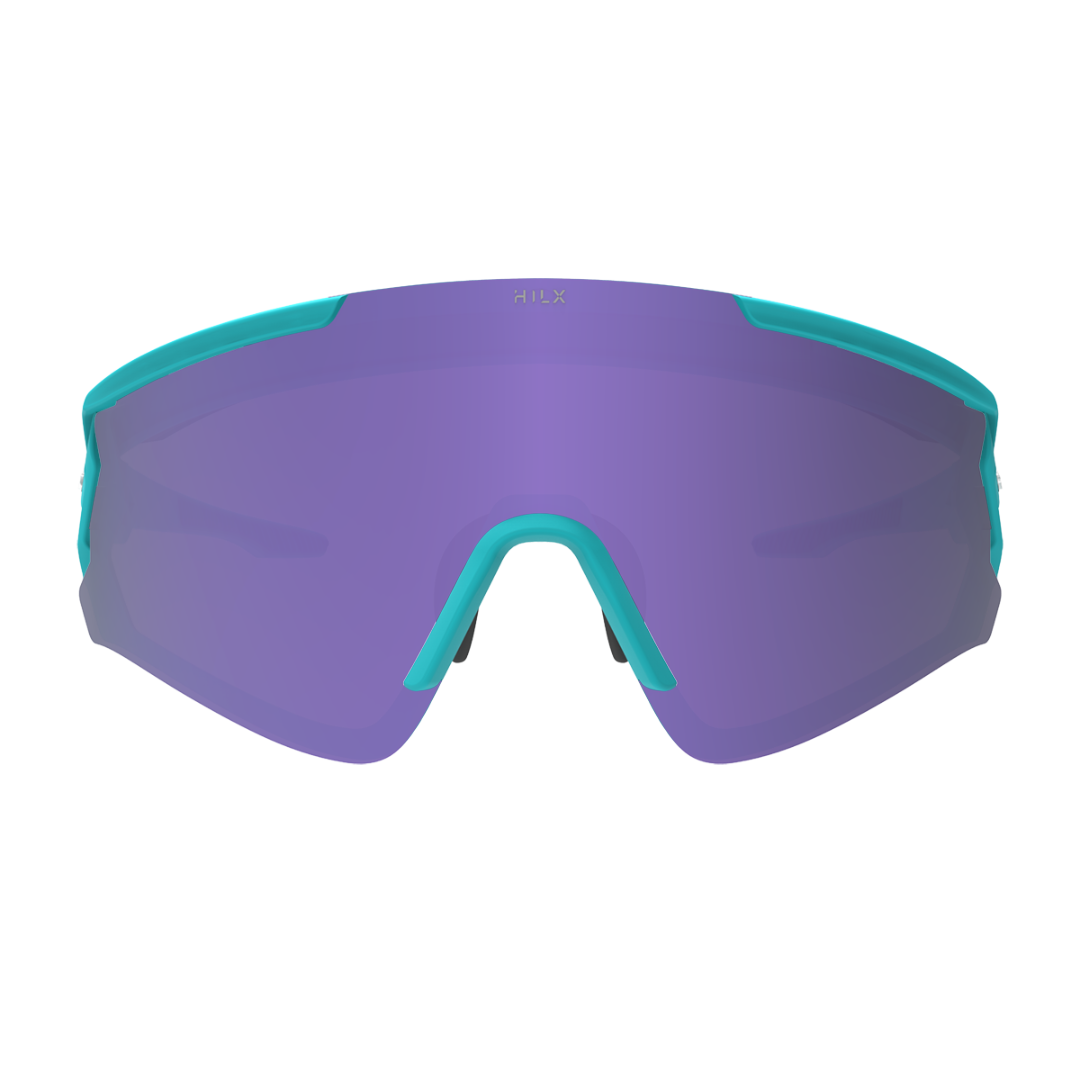 Купить Спортивные очки HILX Ronin Matt Aqua Green / Purple Polarized Lens, hrn02202-rnpr2 7ft.ru в интернет магазине Семь Футов