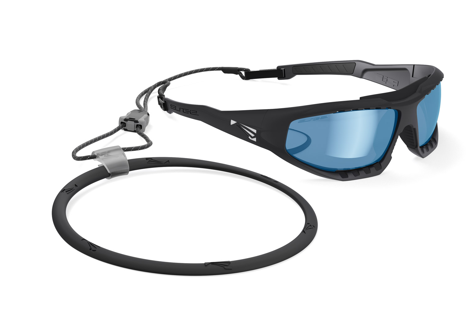 Купить Спортивные очки LiP Surge Aero / Matt Black - Black / PC Polarized / Vivide Ice Blue, 3737 7ft.ru в интернет магазине Семь Футов