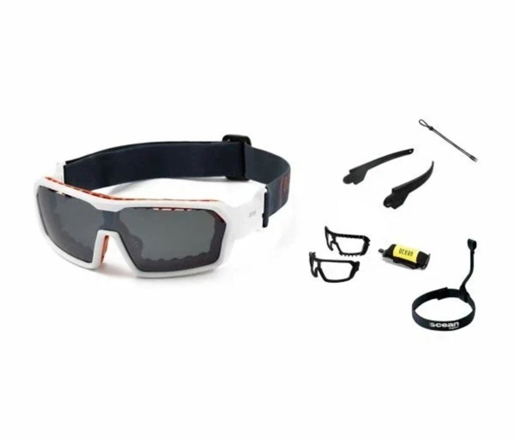 Купить Спортивные очки с диоптриями OCEAN Chameleon Matt White / Grey Polarized lenses, rx-687/3700.2 7ft.ru в интернет магазине Семь Футов