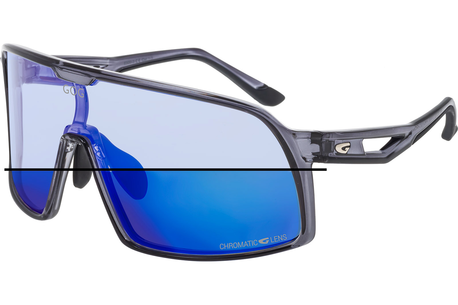 Купить Спортивные очки GOG Hyperion / Cristal Grey-Black / Photochromic Blue Lens, e500-3 7ft.ru в интернет магазине Семь Футов