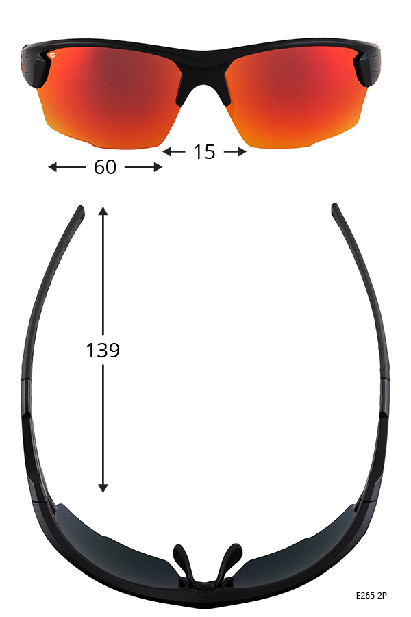Купить Спортивные очки GOG Levante / Matt Black/Red / Polarized Reflex Red, e265-2p 7ft.ru в интернет магазине Семь Футов