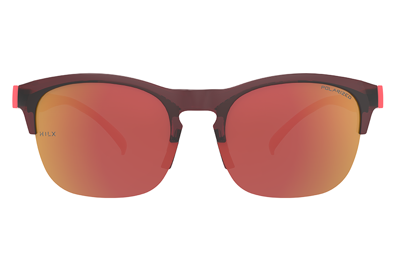 Купить Спортивные очки HILX Interloop Shiny Crystal Dark Red Matt Solid Red / Red Mirror Polarized Lens, hil05004-ilprd3 7ft.ru в интернет магазине Семь Футов