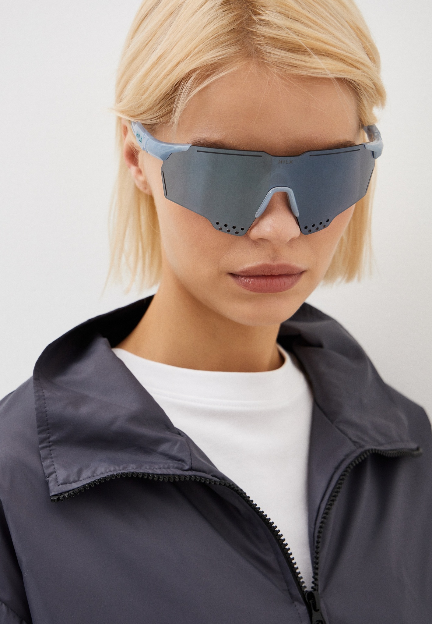 Купить Спортивные очки с диоптриями HILX Gladiator (L) / Shiny Crystal Milky Light Grey / Black Mirror Lens, rx-562/hgd04904-gd4bk4 7ft.ru в интернет магазине Семь Футов