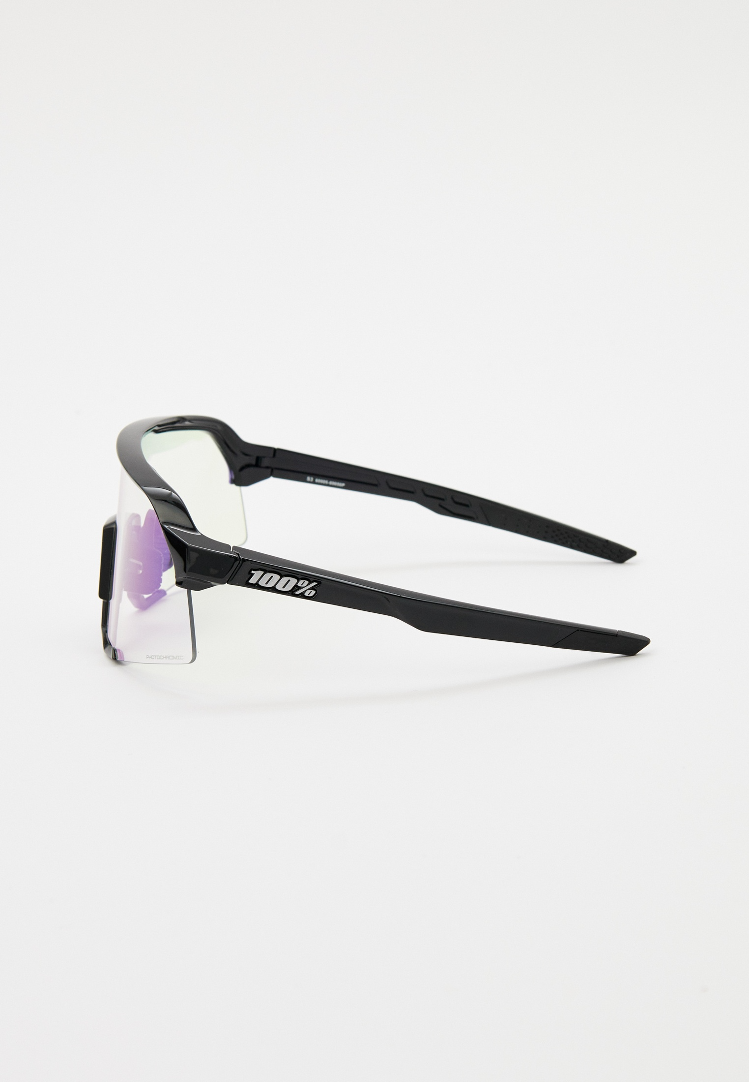 Купить Спортивные очки с диоптриями 100% S3 - Gloss Black - Purple Mirror Photochromic, rx-056/60005-00050 7ft.ru в интернет магазине Семь Футов