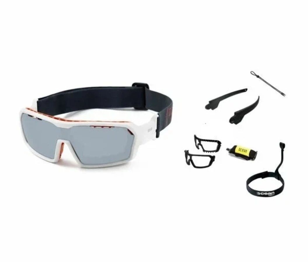 Купить Спортивные очки с диоптриями OCEAN Chameleon Matt White / Revo Grey Polarized lenses, rx-687/3700.6 7ft.ru в интернет магазине Семь Футов