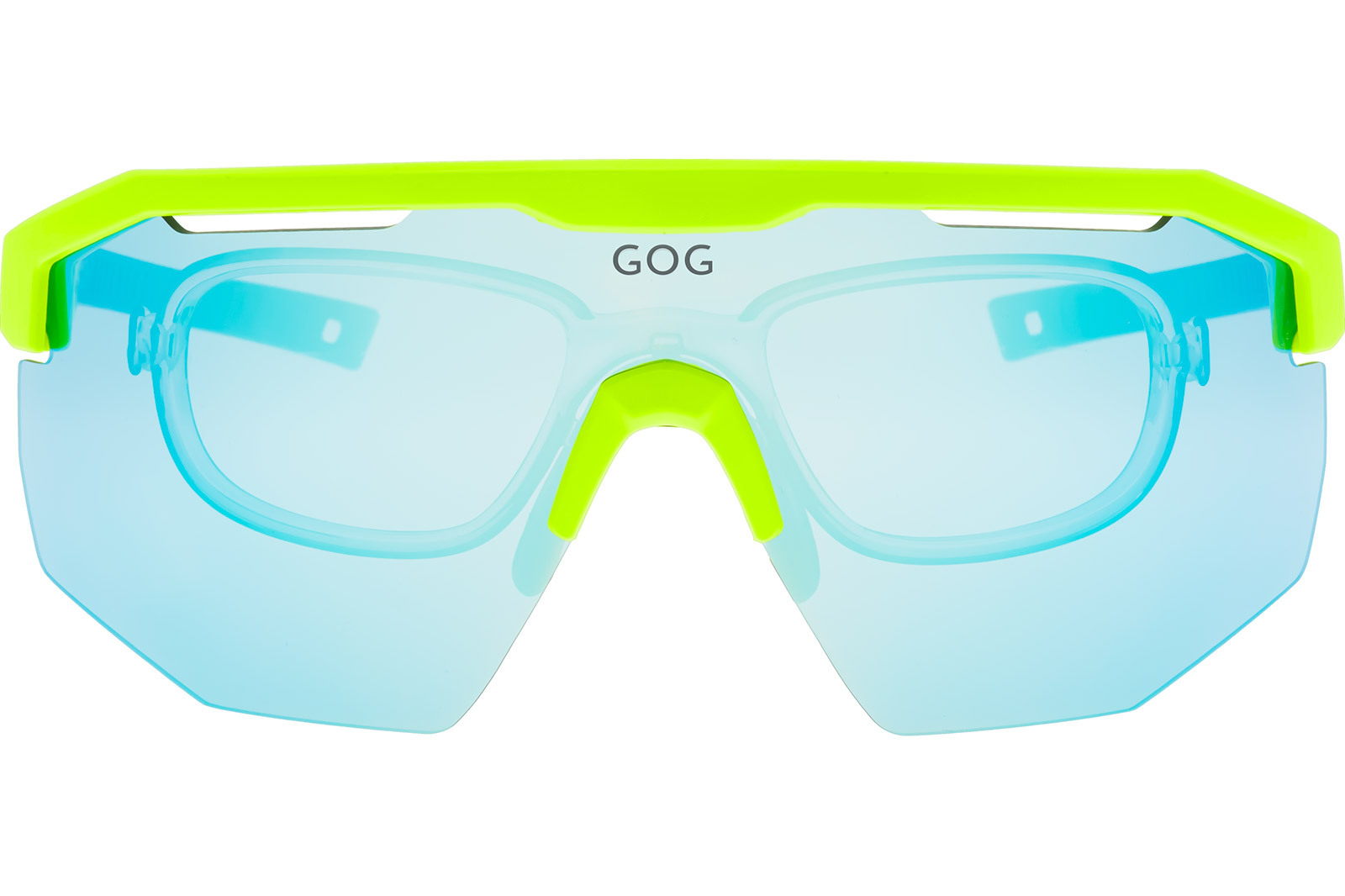 Купить Спортивные очки GOG Argo / Matt Neon Green-Black / White-Blue Lens, e506-5r 7ft.ru в интернет магазине Семь Футов