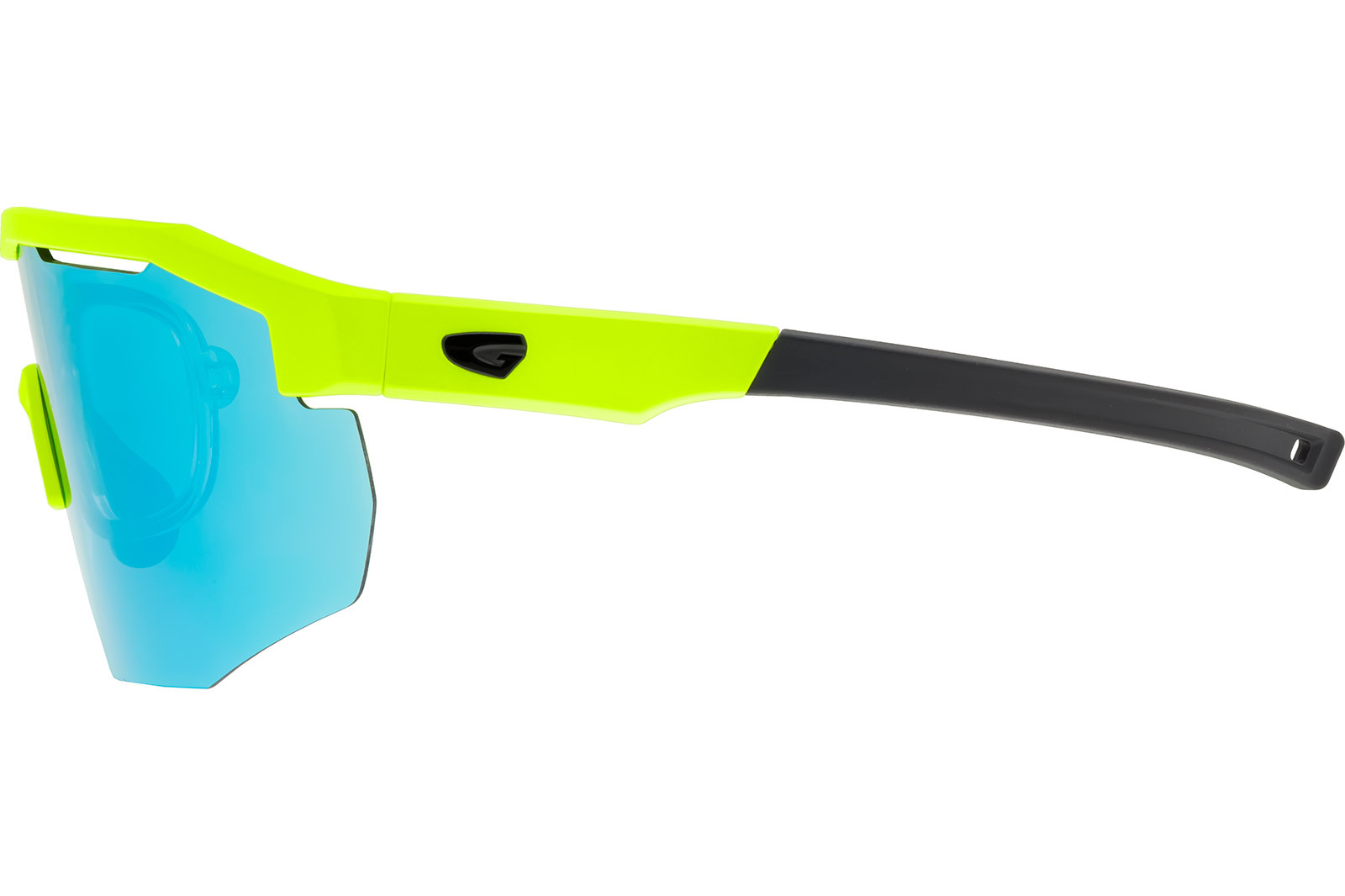 Купить Спортивные очки GOG Argo / Matt Neon Green-Black / White-Blue Lens, e506-5r 7ft.ru в интернет магазине Семь Футов