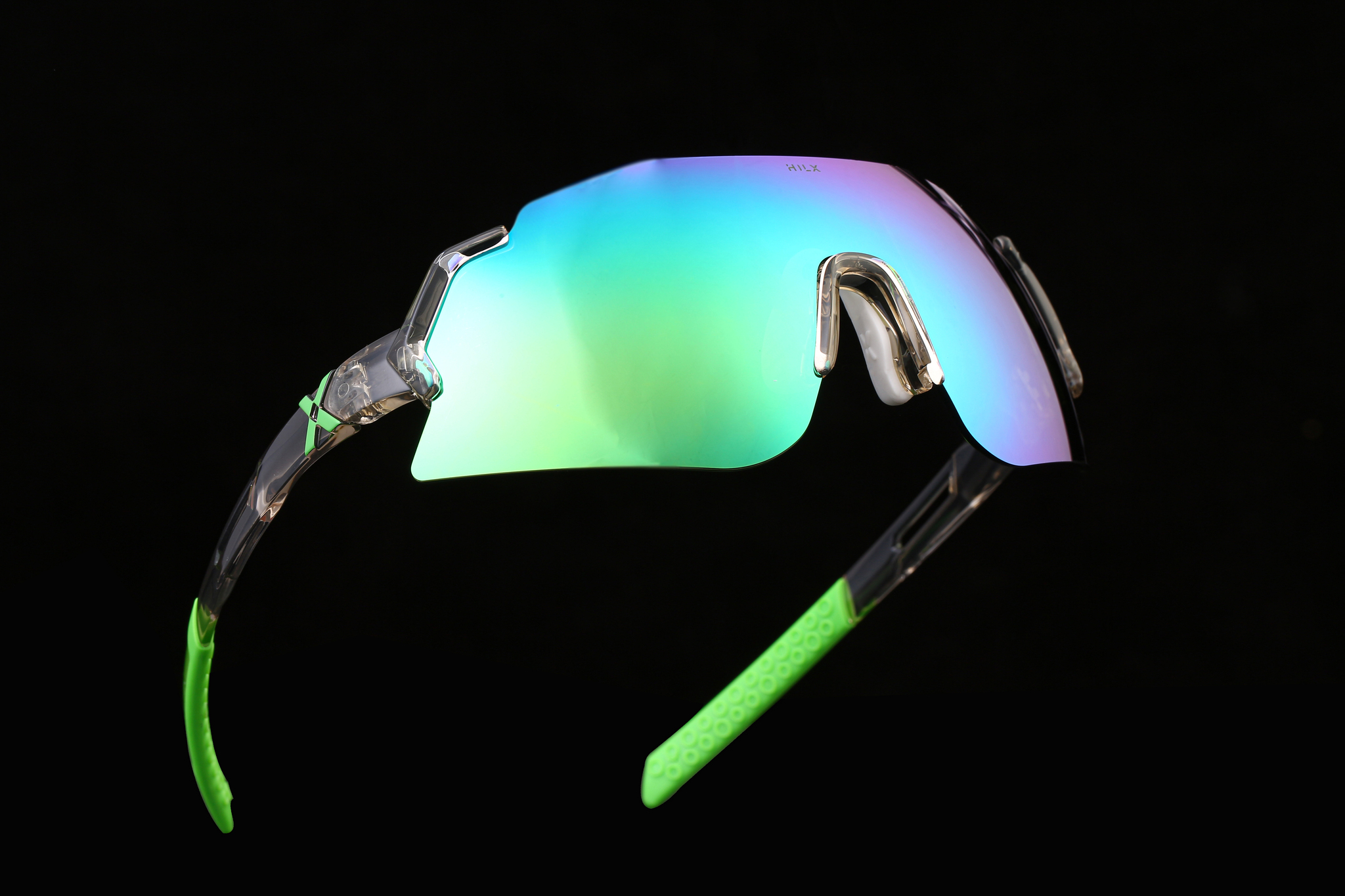 Купить Спортивные очки HILX Savage 2.0 Shiny Crystal Grey Green / Green Mirror Lens, hsa05408-sv5gn14 7ft.ru в интернет магазине Семь Футов