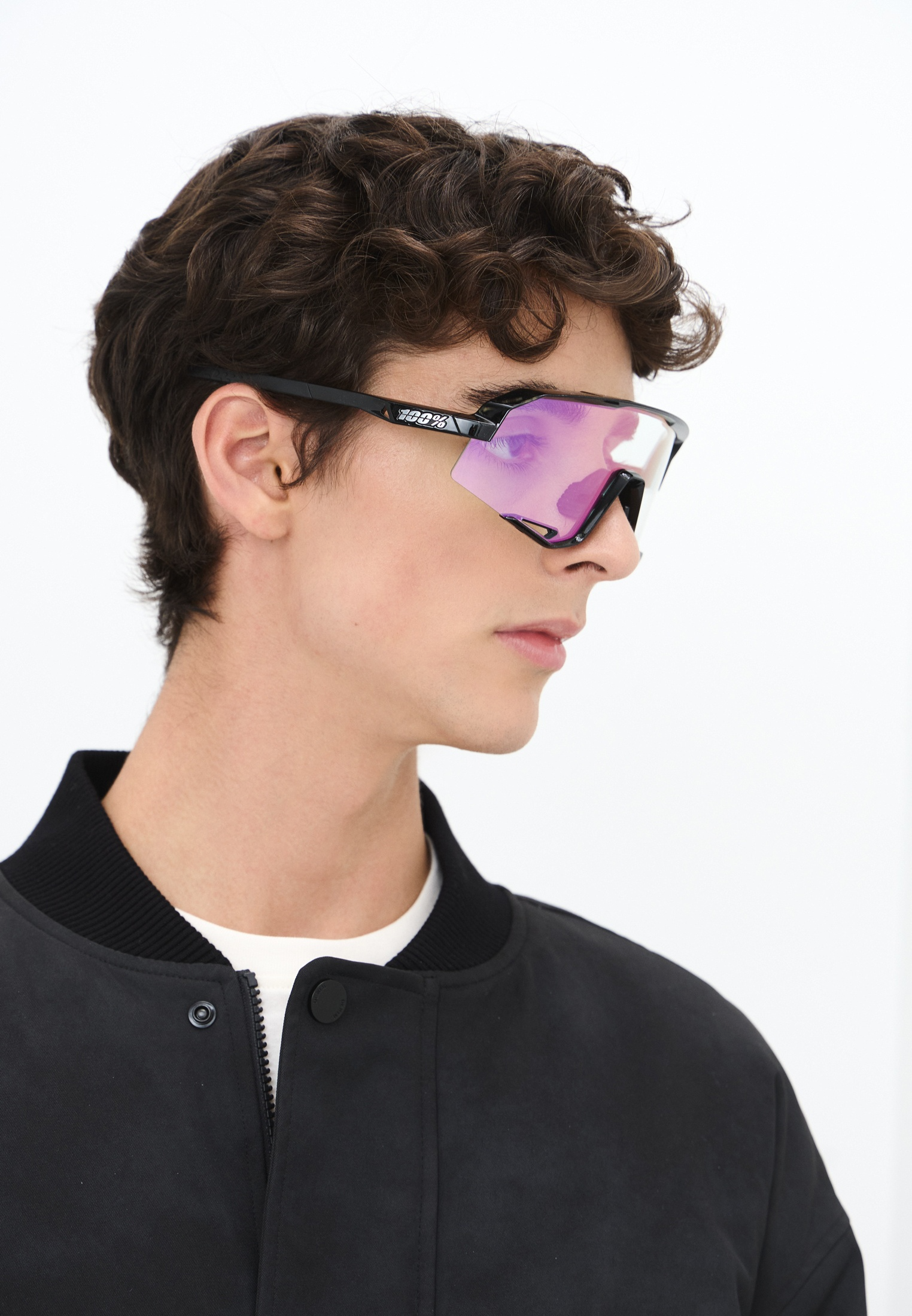 Купить Спортивные очки с диоптриями 100% SLENDALE - Gloss Black - Photochromic Purple Mirror, rx-018/60057-00013 7ft.ru в интернет магазине Семь Футов