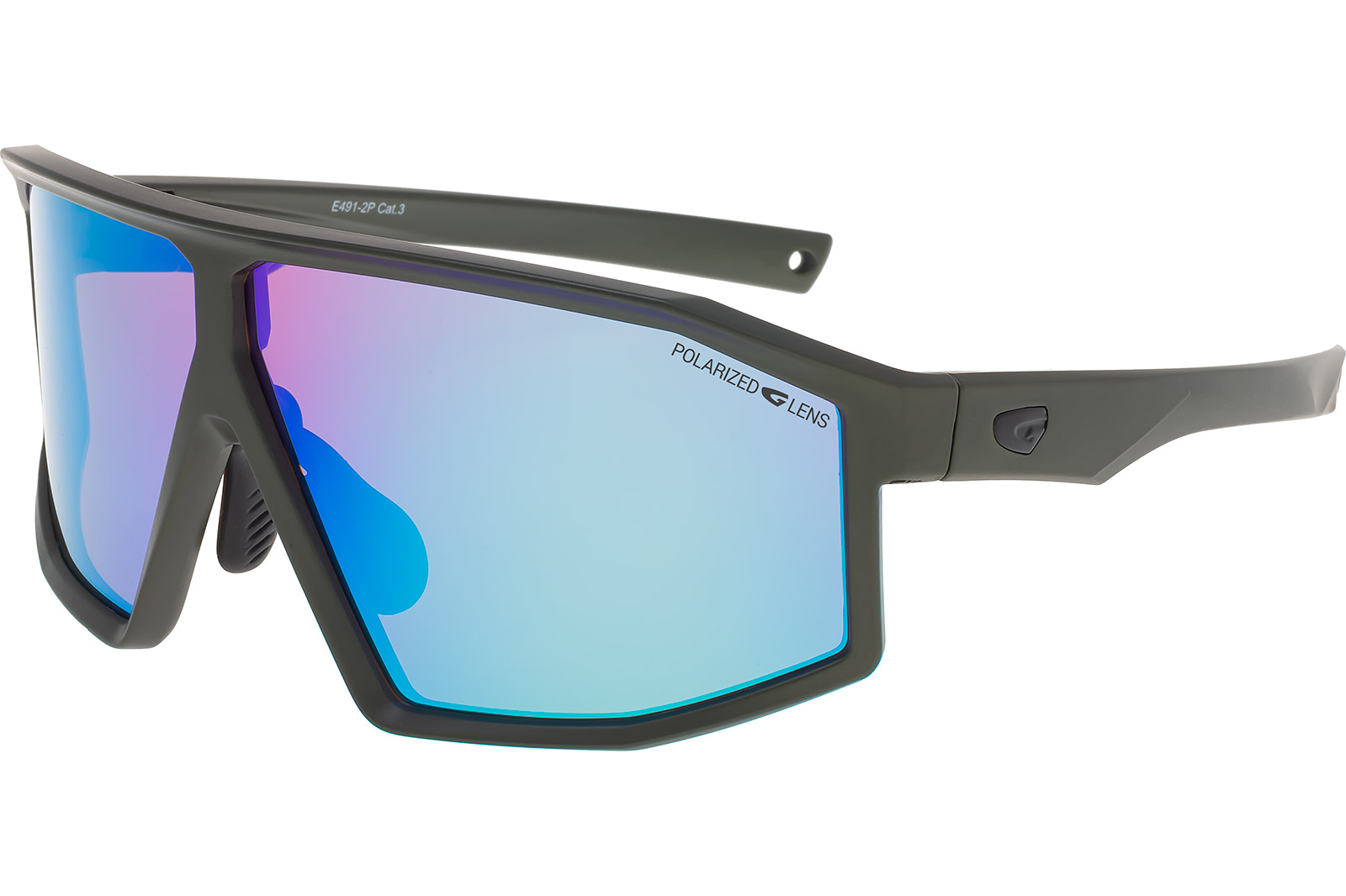 Купить Спортивные очки GOG Lhotse / Matt Metallic Green/Black / Polarized Reflex White-Blue, e491-2p 7ft.ru в интернет магазине Семь Футов
