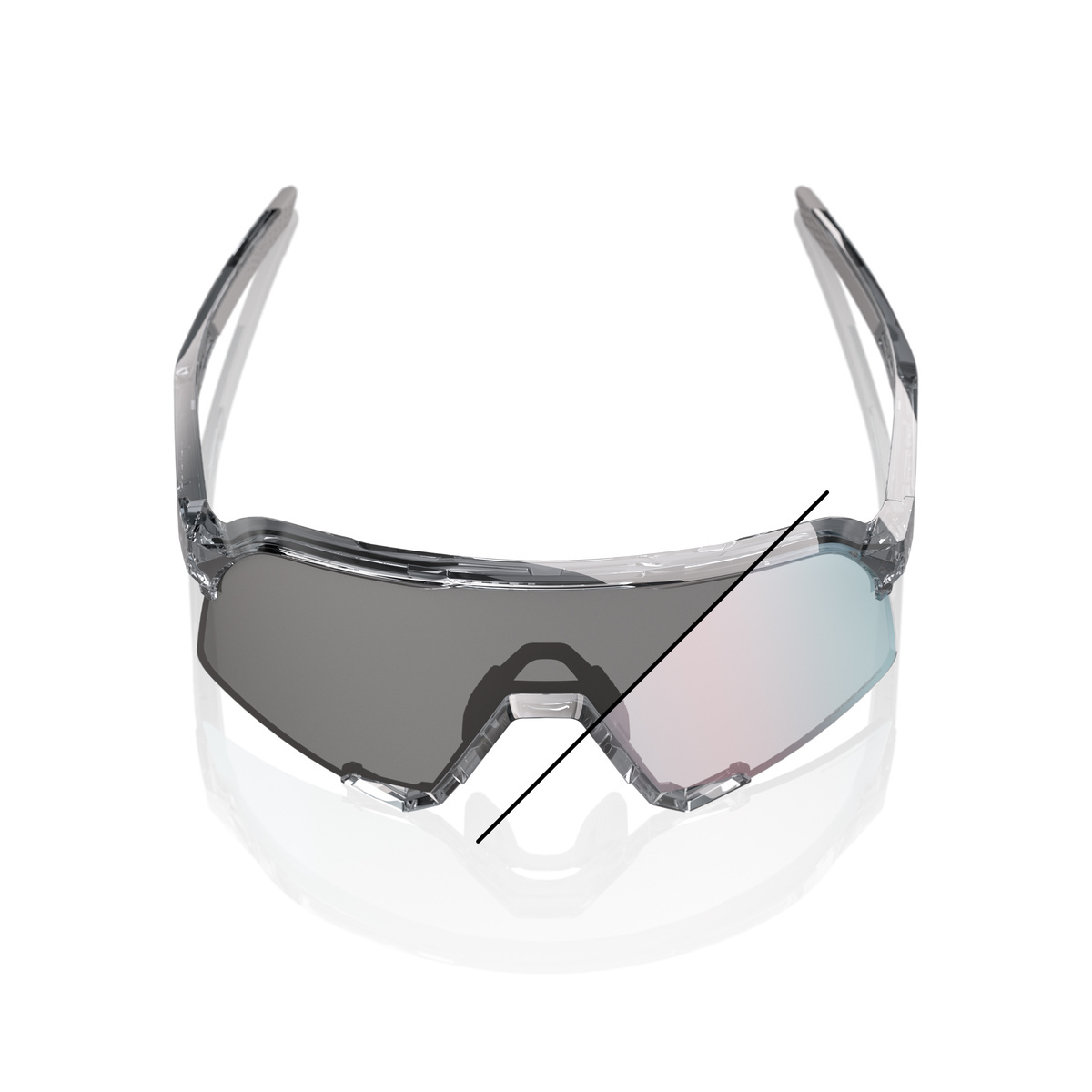 Купить Спортивные очки 100% S3 Polished Translucent Grey - Rose Gold Mirror Photochromic Lens, 60005-00037 7ft.ru в интернет магазине Семь Футов