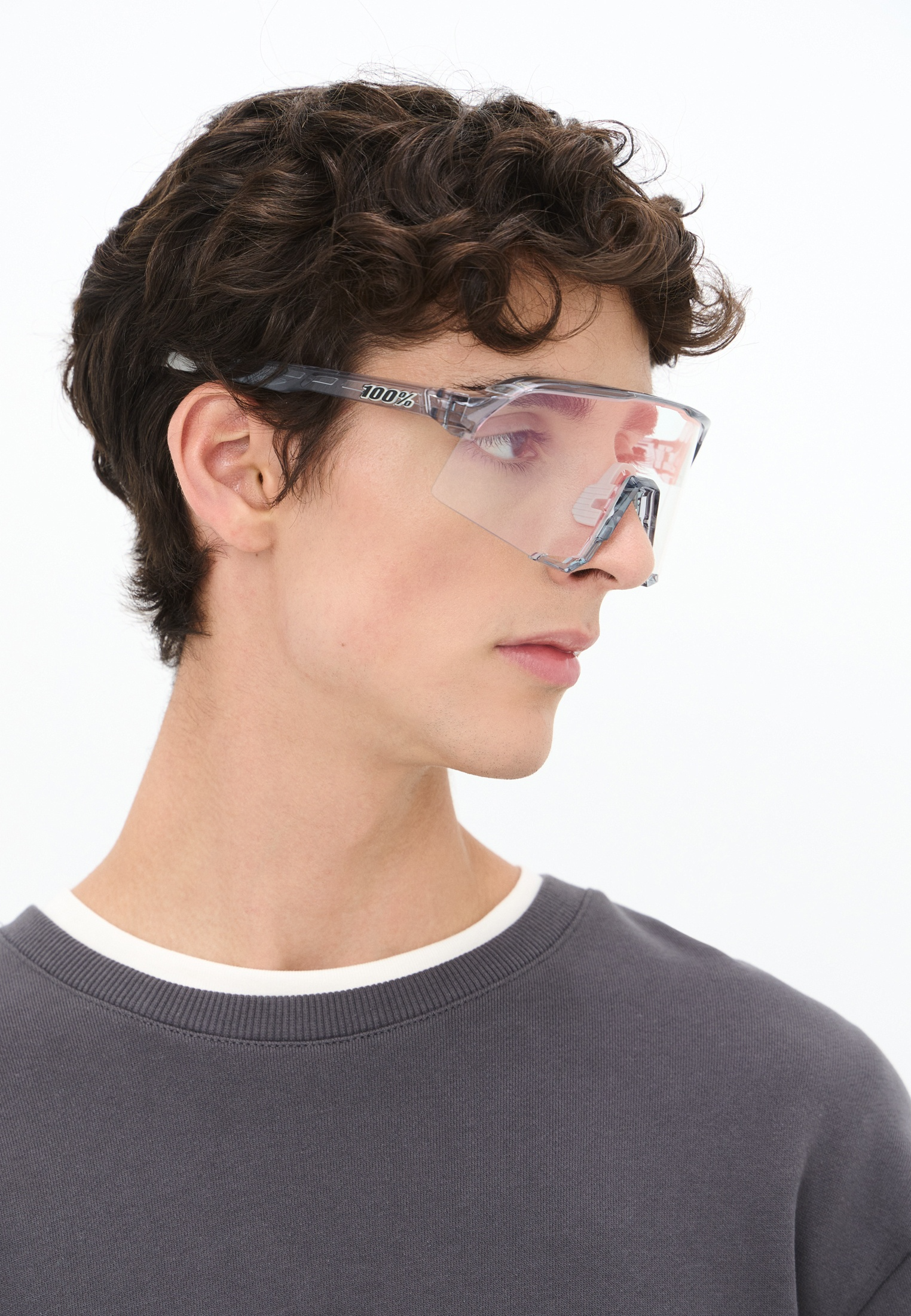 Купить Спортивные очки с диоптриями 100% S3 Polished Translucent Grey - Rose Gold Mirror Photochromic Lens, rx-056/60005-00037 7ft.ru в интернет магазине Семь Футов