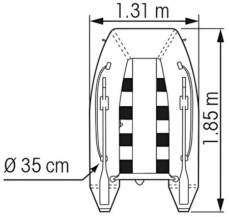 Купить Надувная лодка из ПВХ Plastimo Horizon 66572  2л.с. 1,85м 180кг с реечным днищем 7ft.ru в интернет магазине Семь Футов