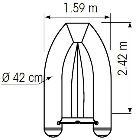 Купить Яхт-тендер из ПВХ Plastimo Alu ALUMX-240/0 RABS 66094 5л.с. 2,5м 380кг с противоскользящим днищем из алюминия темно-серый 7ft.ru в интернет магазине Семь Футов