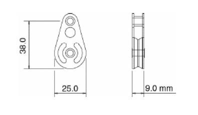 Купить Одношкивный блок Sea Sure 01.08 25 мм 475 - 950 кг 4 - 6 мм 7ft.ru в интернет магазине Семь Футов