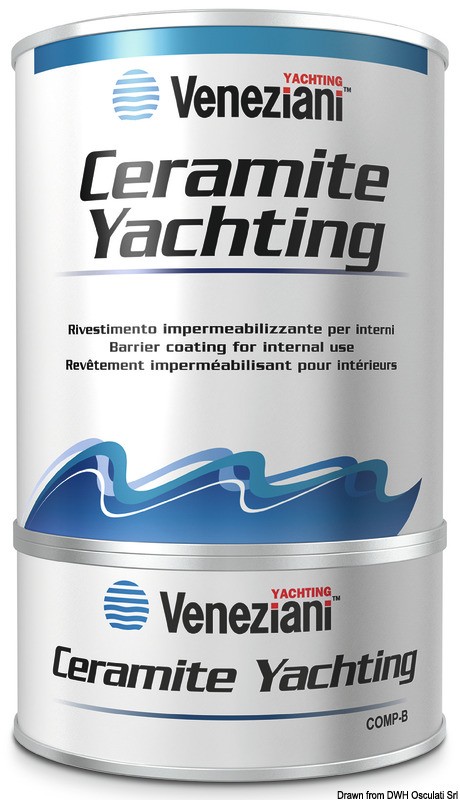 Купить Краска белая Veneziani Ceramite Yachting 6,7 м2/л 0,75 л, Osculati 65.014.00 7ft.ru в интернет магазине Семь Футов