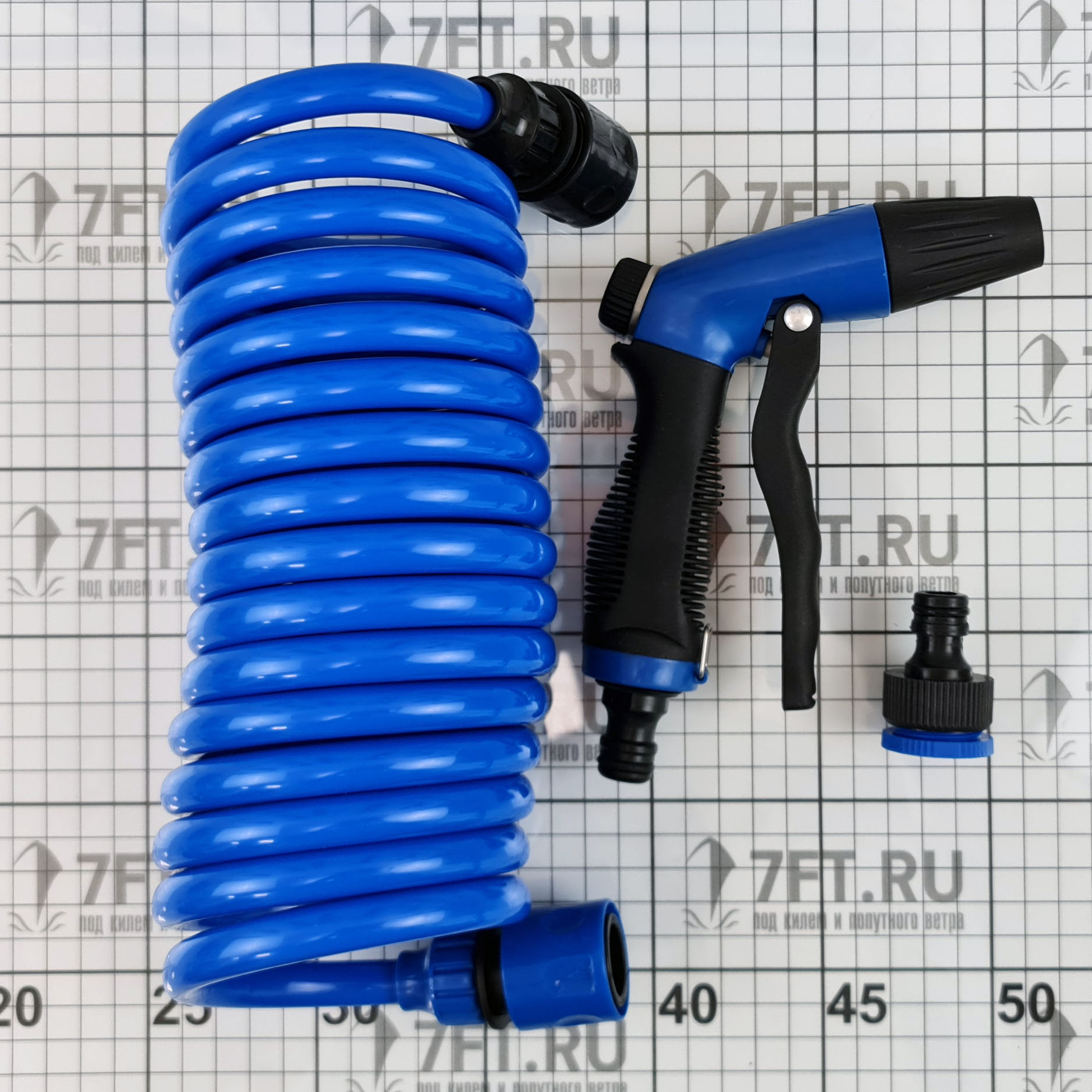 Купить Складывающийся шланг для мытья палубы из ЭВА с фитингами и распылителем 4,5 м, Osculati 36.464.39 7ft.ru в интернет магазине Семь Футов