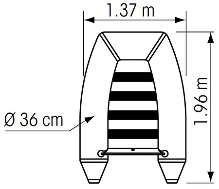 Купить Лодка из ПВХ Plastimo Raid P200SH 61162 3,3л.с. 2м 250кг с реечным днищем темно-синяя 7ft.ru в интернет магазине Семь Футов