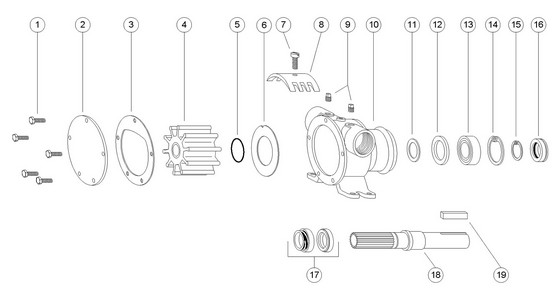 nasos_oxlazhdeniya_dvigatelya_Jabsco_6400-1051_vxodnoe_vyxodnoe_otverstie_32mm_shkiv_kolenchatogo_vala_korpus_iz_bronzy_8_mini