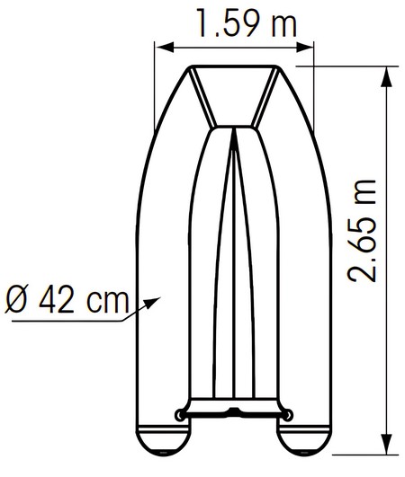 Купить Яхт-тендер из ПВХ Plastimo Alu ALUMX-270/0 RABS 66095 10л.с. 2,7м 425кг с противоскользящим днищем из алюминия темно-серый 7ft.ru в интернет магазине Семь Футов