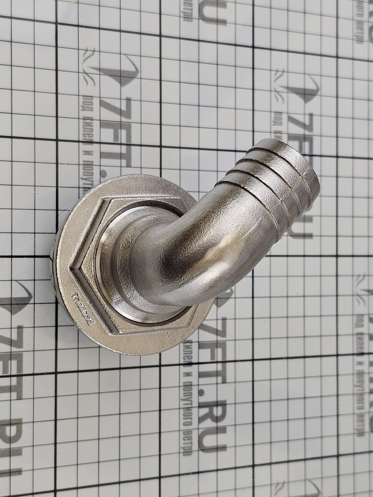 Купить Штуцер для слива в море угловой 90° резьба 1"1/2x32мм AISI316, Osculati 17.526.04 7ft.ru в интернет магазине Семь Футов