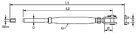 Схема леерной талрепы