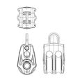 Купить Блок двухшкивный шарикоподшипниковый со скобой Ronstan Orbit Blocks™ серия 30 RF35202 Ø30мм 450/900кг для троса Ø8мм ультралегкий из черного нейлона 7ft.ru в интернет магазине Семь Футов