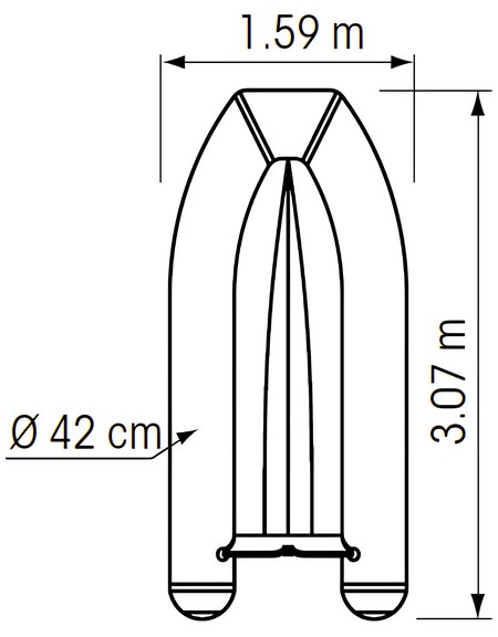 Купить Яхт-тендер из ПВХ Plastimo Alu ALUMX-310/0 RABS 66096 20л.с. 3,1м 495кг с противоскользящим днищем из алюминия темно-серый 7ft.ru в интернет магазине Семь Футов