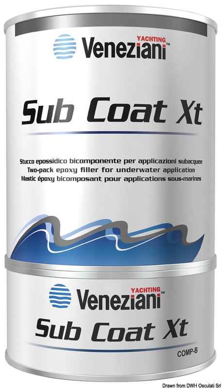 Купить Шпатлёвка двухкомпонентная эпоксидная Veneziani Sub Coat Xt голубая 1,5 л, Osculati 65.018.03 7ft.ru в интернет магазине Семь Футов