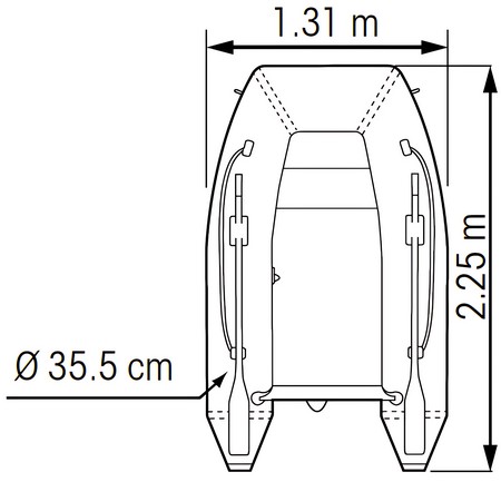 Купить Лодка из ПВХ Plastimo Horizon 230B 66578 3,3л.с. 2,3м 290кг с надувным/съемным дном 7ft.ru в интернет магазине Семь Футов