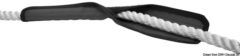Купить Протектор троса чёрный Cordura Chafe из ткани кордура 600 мм для тросов 18 - 24 мм, Osculati 06.317.02 7ft.ru в интернет магазине Семь Футов