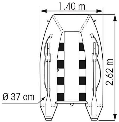 Купить Надувная лодка из ПВХ Plastimo Horizon 66914 6л.с. 2,6м 355кг с реечным днищем 7ft.ru в интернет магазине Семь Футов