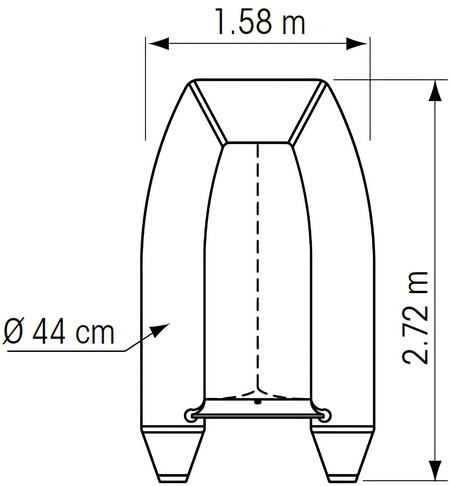 Купить Лодка из ПВХ Plastimo Fun Pi270VH 66083 10л.с. 2,8м 500кг с V-образным корпусом темно-серая 7ft.ru в интернет магазине Семь Футов