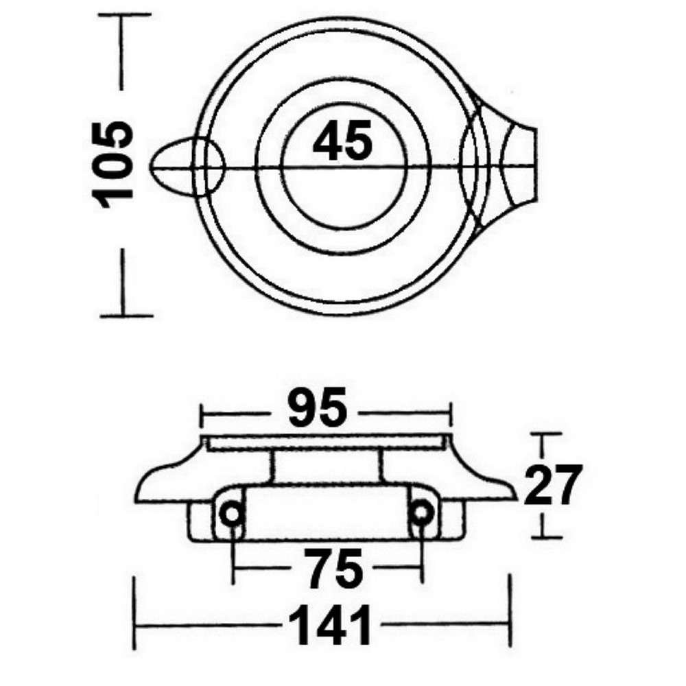 Купить Цинковый кольцевой анод Volvo Penta 3888305/3888306 для приводов Saildrive SD 130/150 105x141x27 мм, Osculati 43.532.00 7ft.ru в интернет магазине Семь Футов