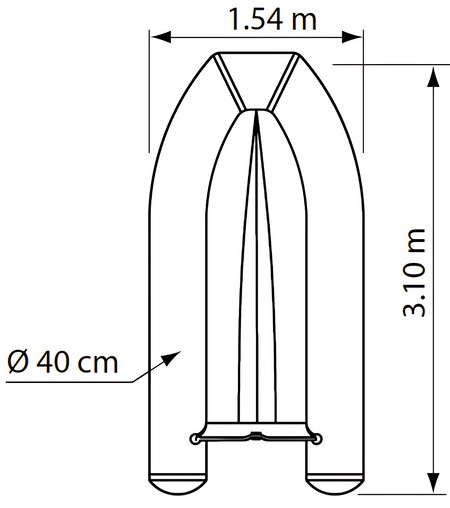 Купить Яхт-тендер из ПВХ Plastimo Charter Pri310VH 66105 15л.с. 3,1м 520кг с однослойным днищем из стекловолокна светло-серый 7ft.ru в интернет магазине Семь Футов