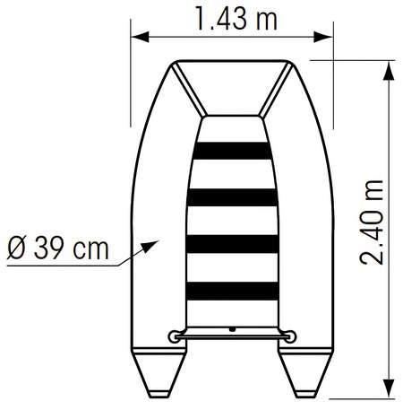 Купить Лодка из ПВХ Plastimo Raid P240SH 61166 5л.с. 2,4м 350кг с реечным днищем темно-синяя 7ft.ru в интернет магазине Семь Футов