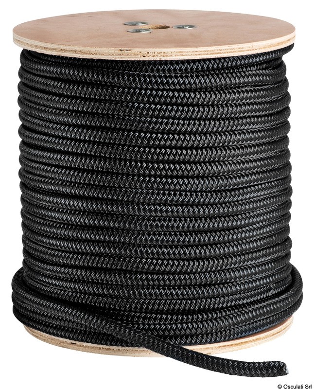 Купить Сверхпрочный трос двойного плетения из чёрного полиэстера 200 м диаметр 5 мм, Osculati 06.469.05 7ft.ru в интернет магазине Семь Футов
